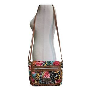Lily Bloom Julia Floral Patchwork Crossbody Purse Bag